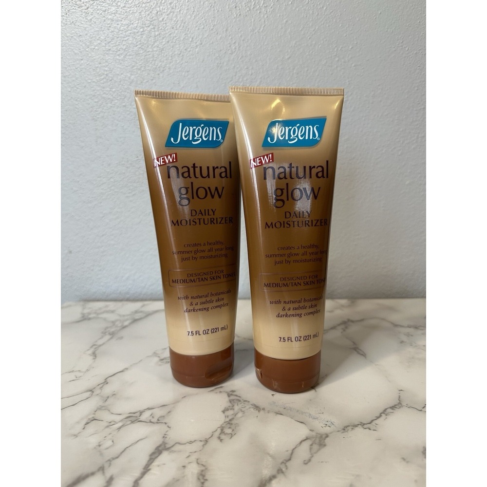 Set Of 2 Jergens Natural Glow Daily Moisturizer. Medium/Tan Skin. New. 7.5 Oz